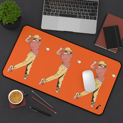 Desk Mat: Golf Orange