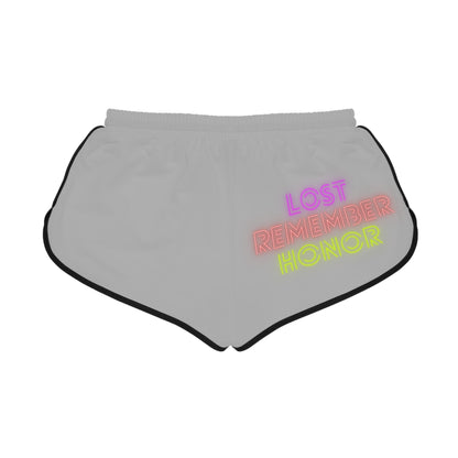 Women's Relaxed Shorts: Crazy Penguin World Logo Lite Grey