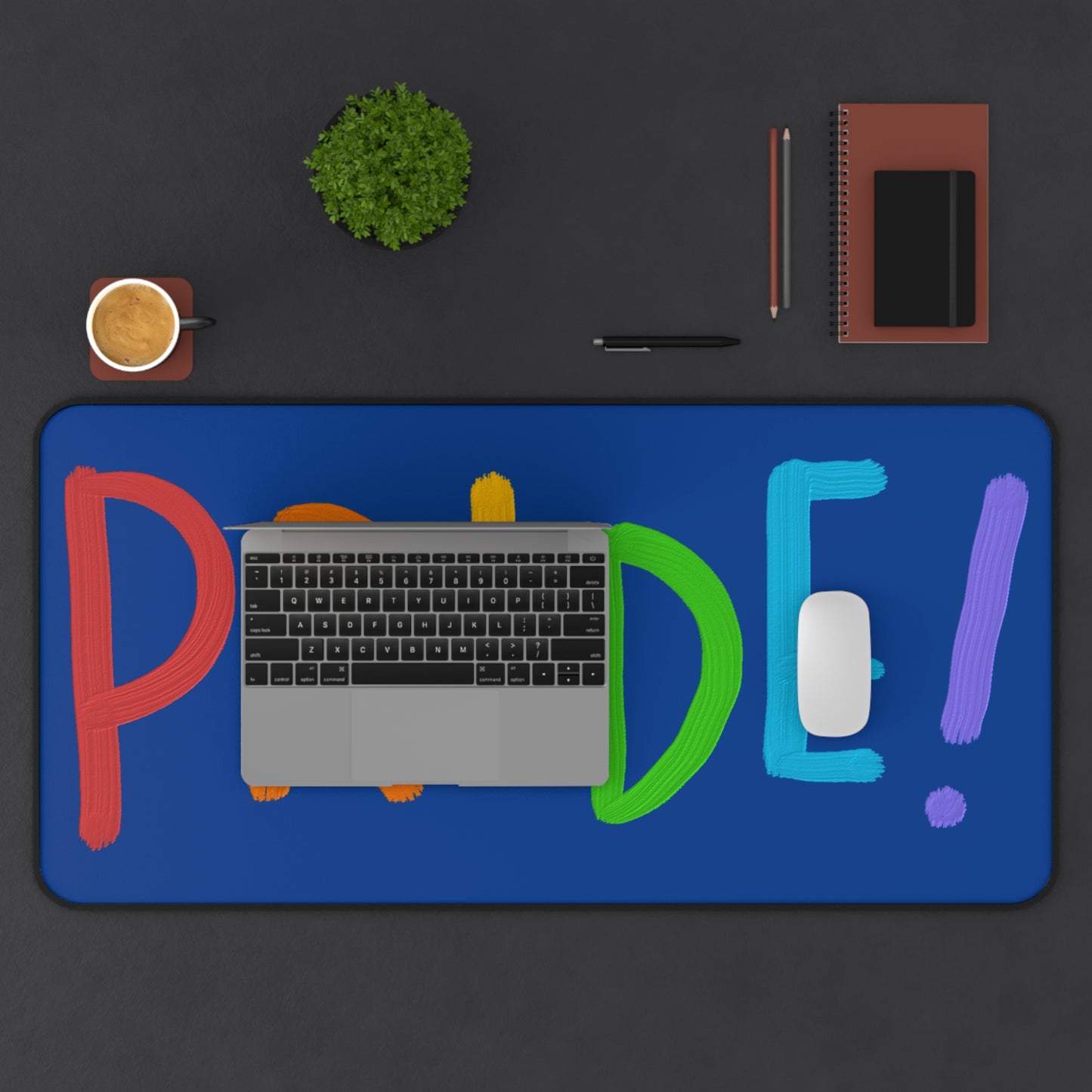 Desk Mat: LGBTQ Pride Dark Blue