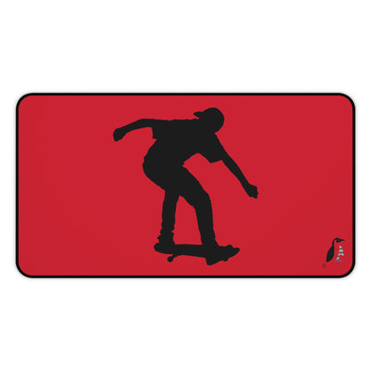 Desk Mat: Skateboarding Dark Red