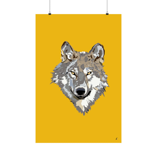 Premium Matte Vertical Posters: Wolves Yellow