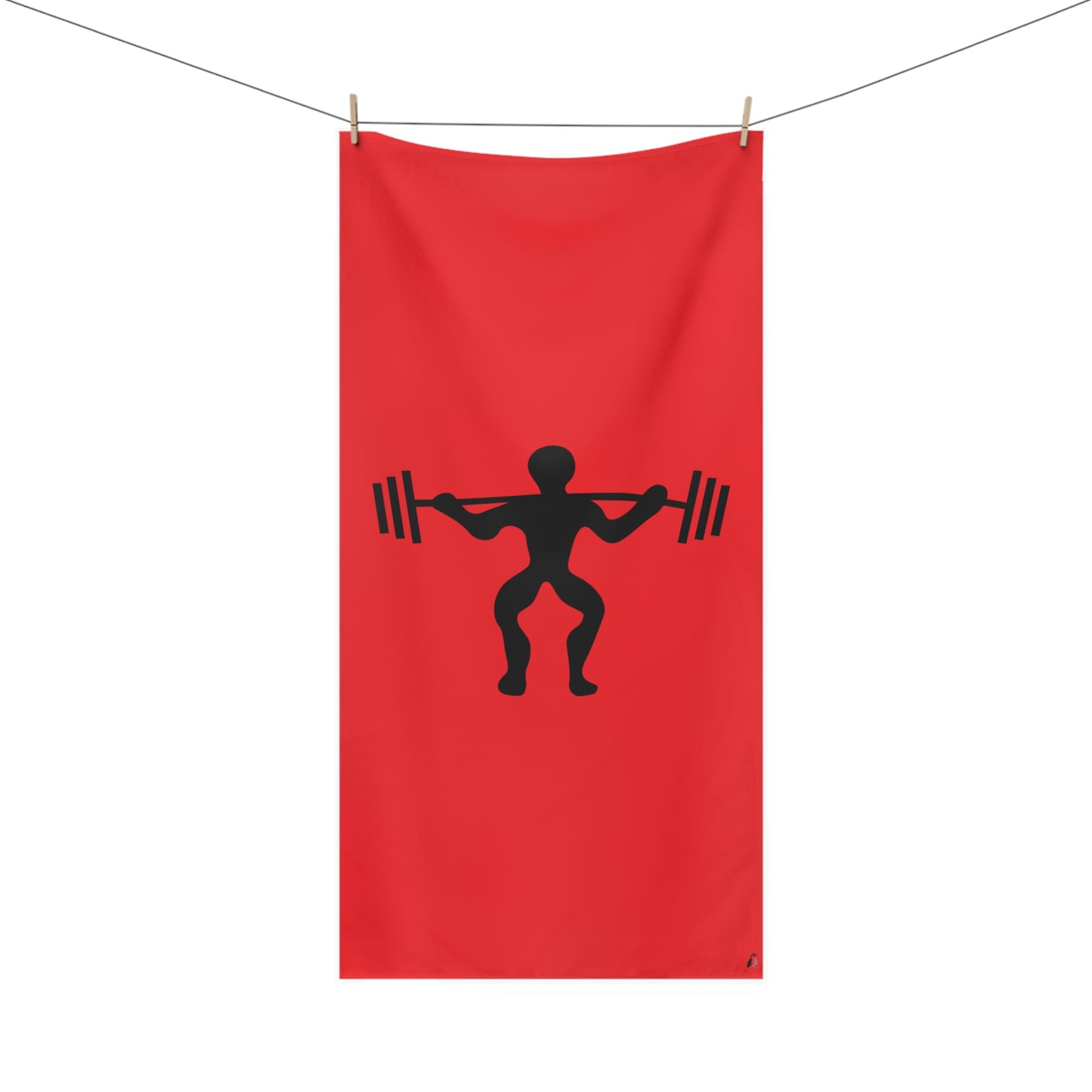 Mink-Cotton Towel: Weightlifting Red