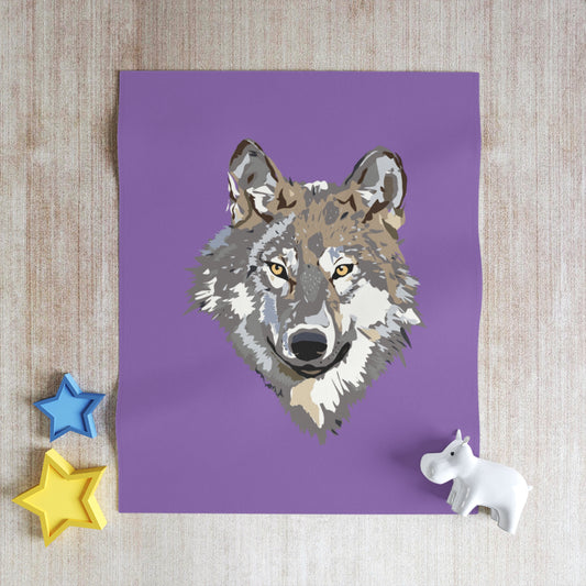 Throw Blanket: Wolves Lite Purple