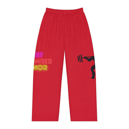 Women's Pajama Pants: Weightlifting Dark Red