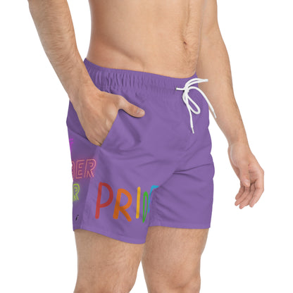 Swim Trunks: LGBTQ Pride Lite Purple