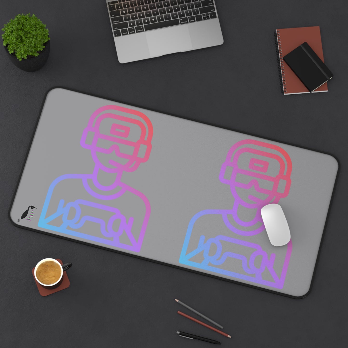 Desk Mat: Gaming Grey