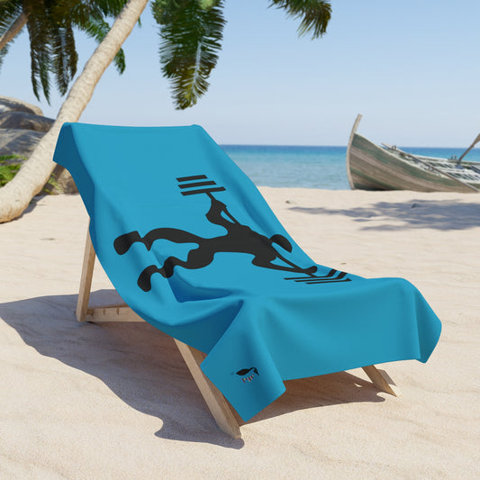 Beach Towel: Weightlifting Turquoise