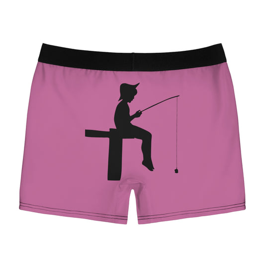Men's Boxer Briefs: Fishing Lite Pink