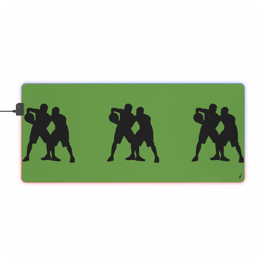 LED Gaming Mouse Pad: Basketball Green