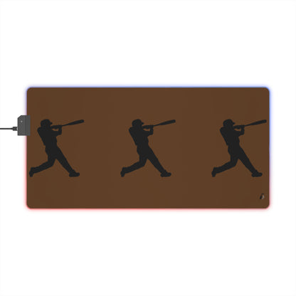 LED Gaming Mouse Pad: Baseball Brown