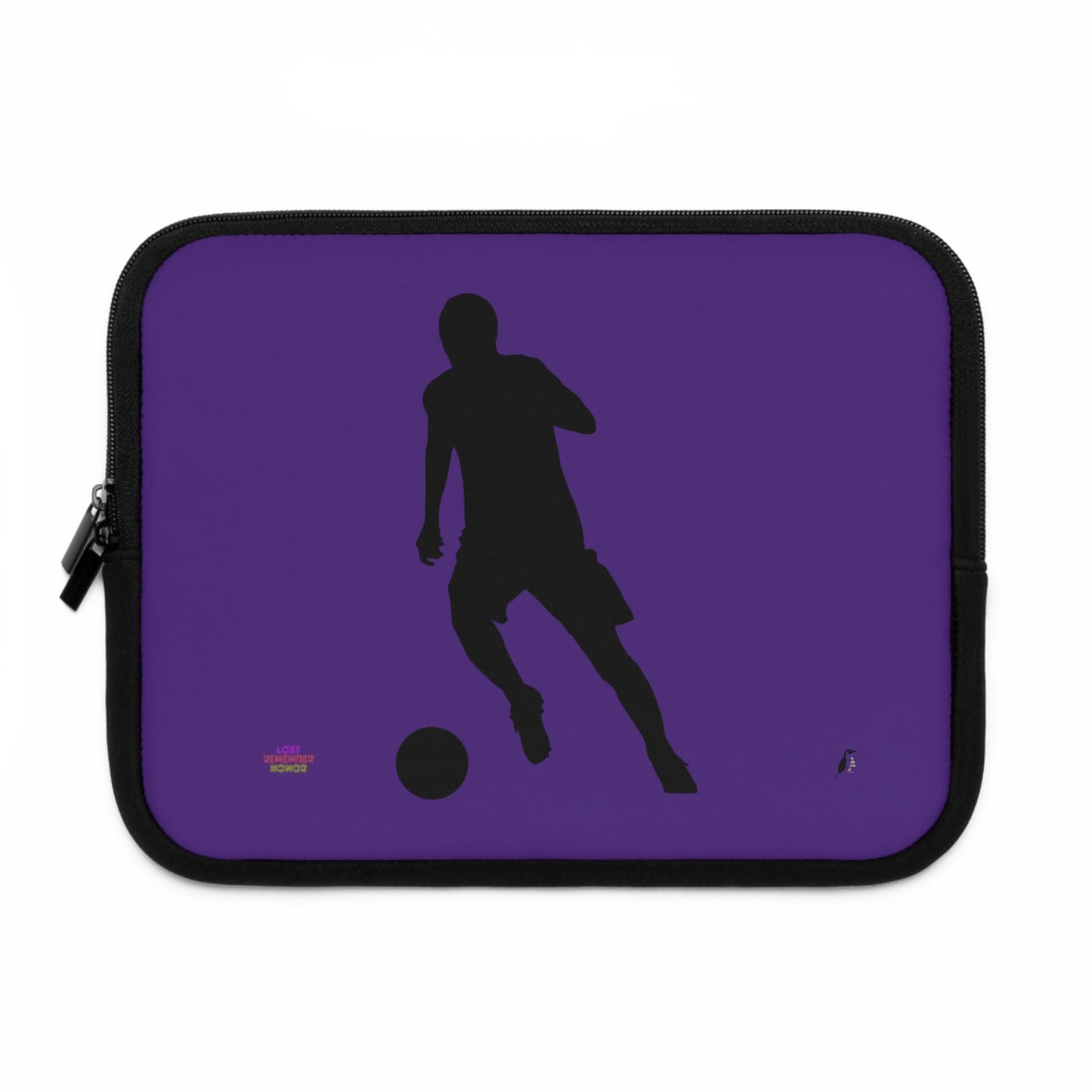 Laptop Sleeve: Soccer Purple