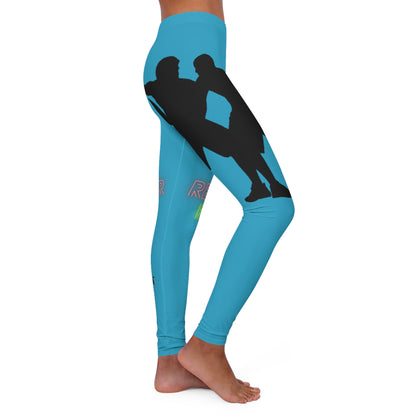 Women's Spandex Leggings: Basketball Turquoise