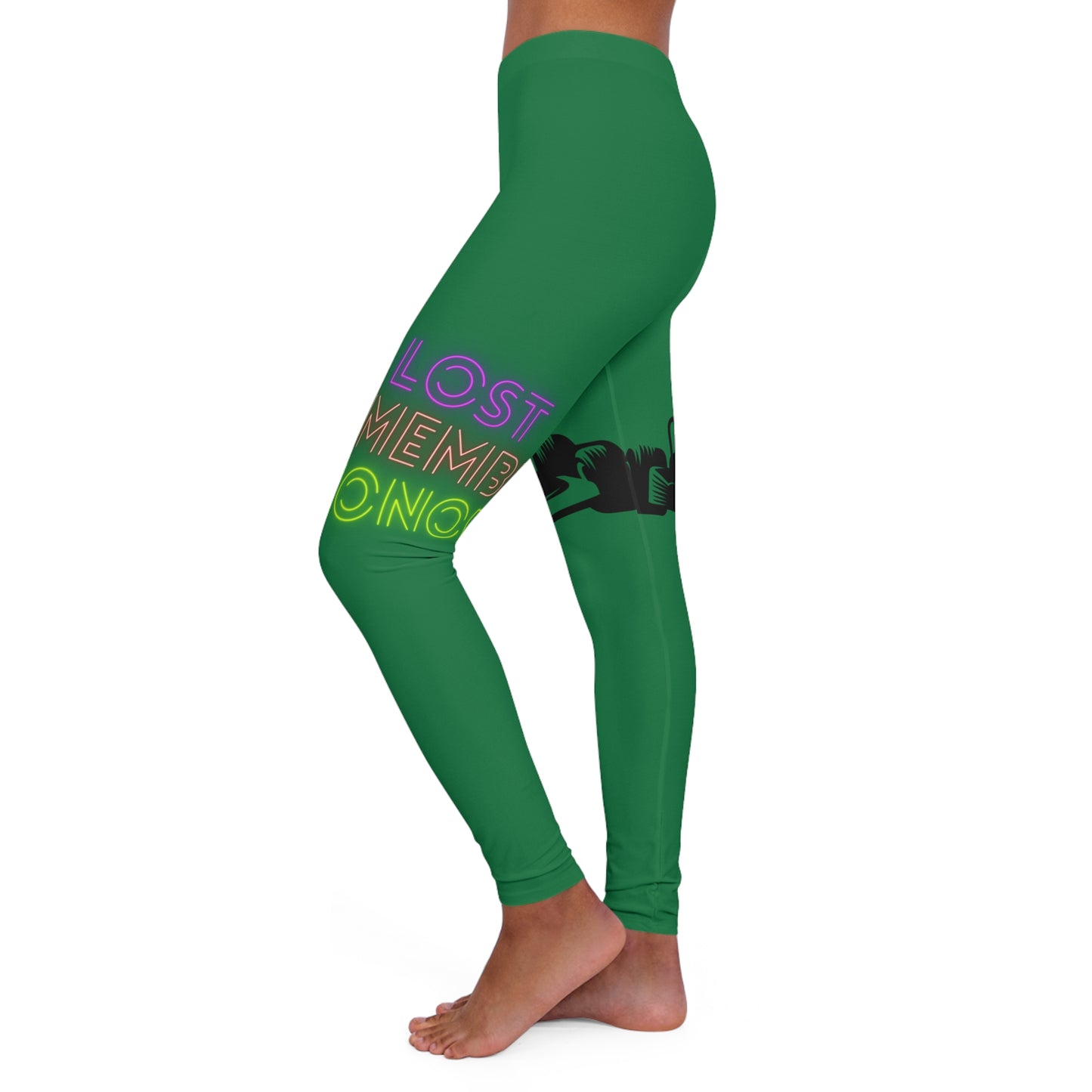 Women's Spandex Leggings: Racing Dark Green