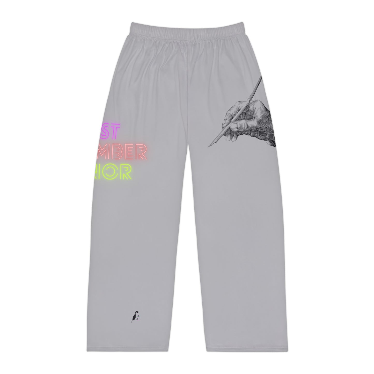 Men's Pajama Pants: Writing Lite Grey