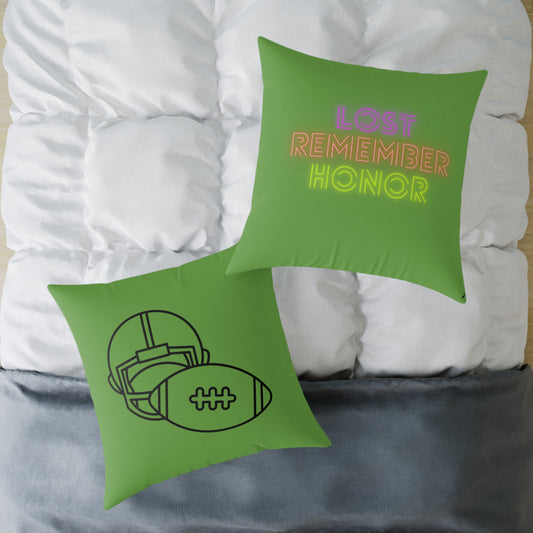 Spun Polyester Pillow: Football Green