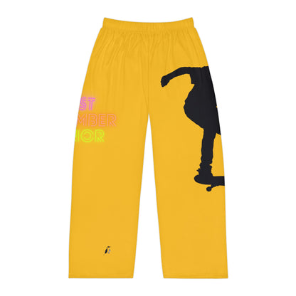 Men's Pajama Pants: Skateboarding Yellow