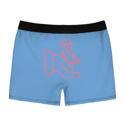 Men's Boxer Briefs: Fight Cancer Lite Blue