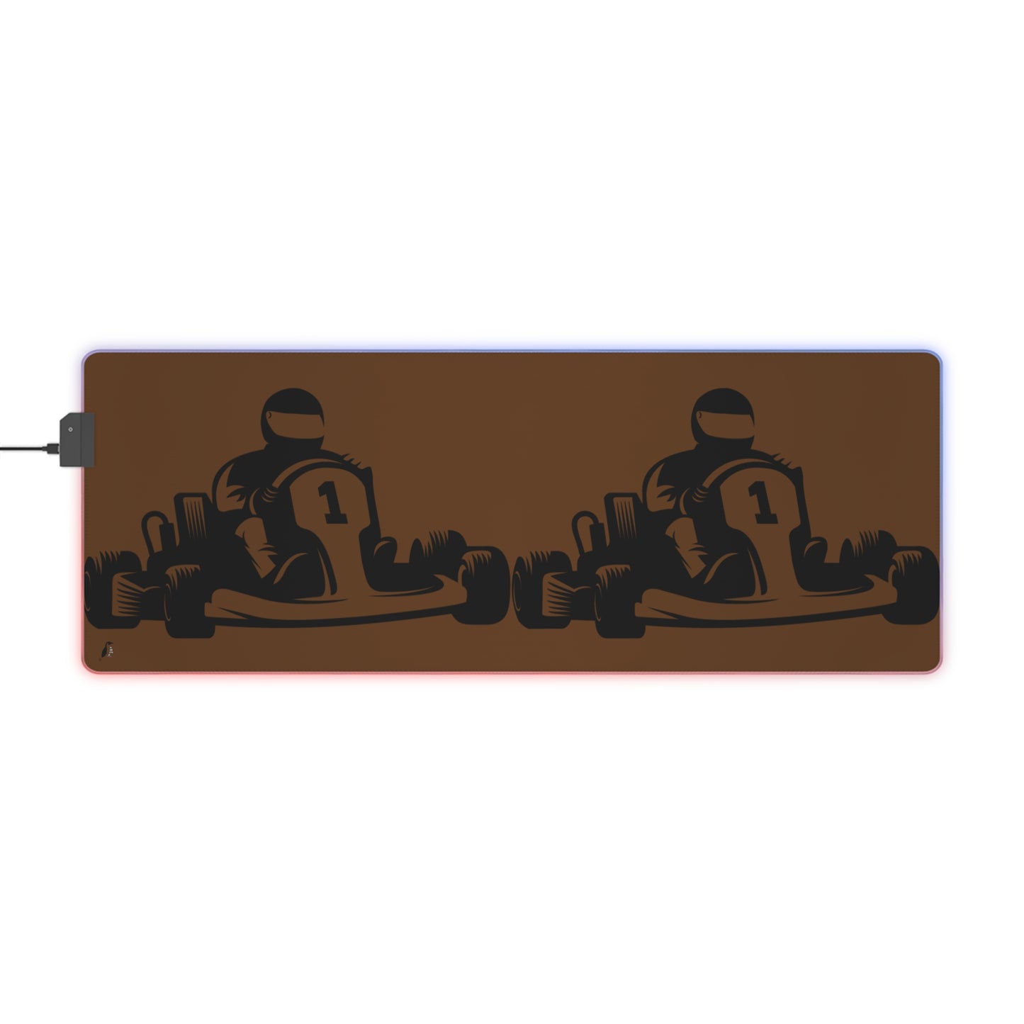 LED Gaming Mouse Pad: Racing Brown