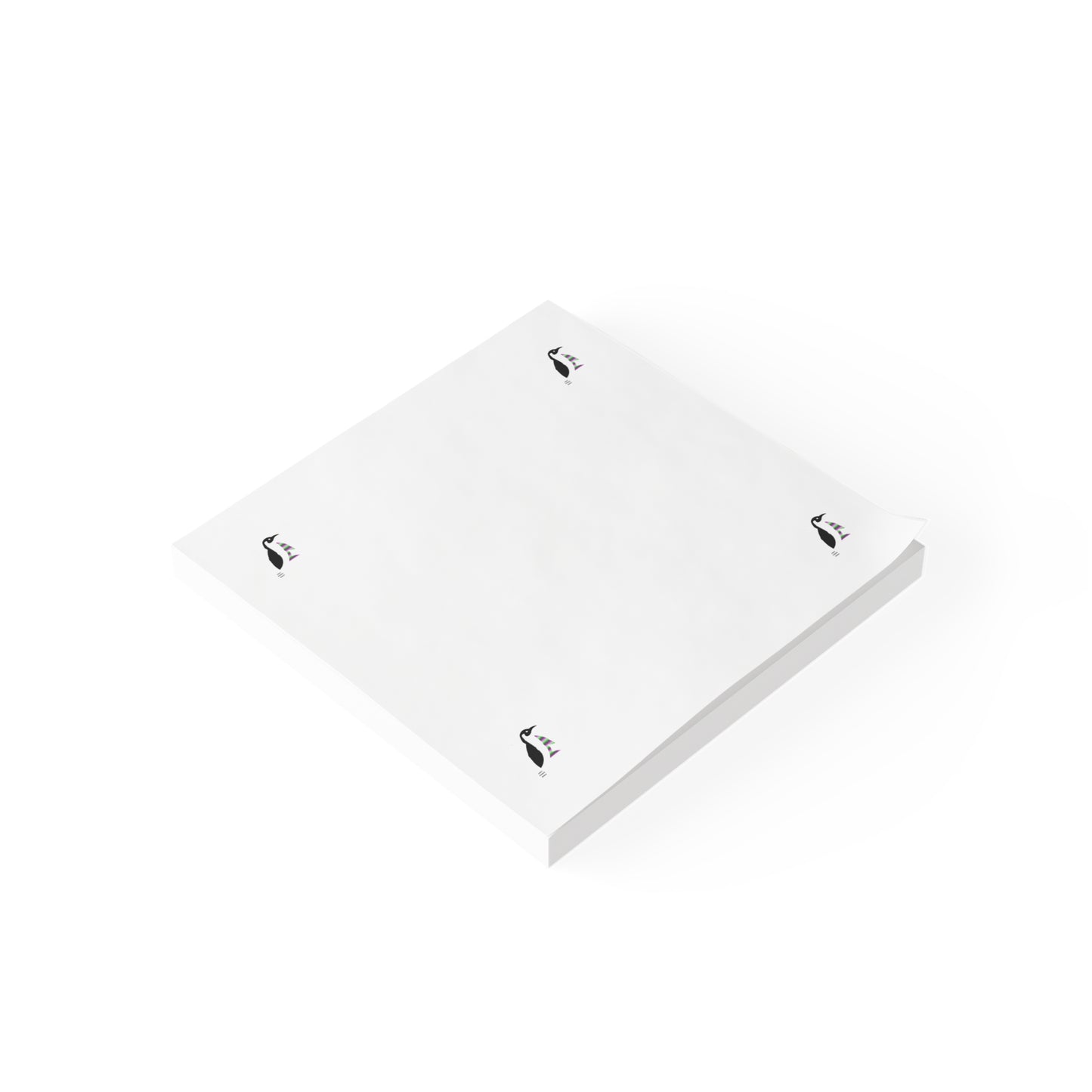 Post-it® Note Pads: Crazy Penguin World Logo White