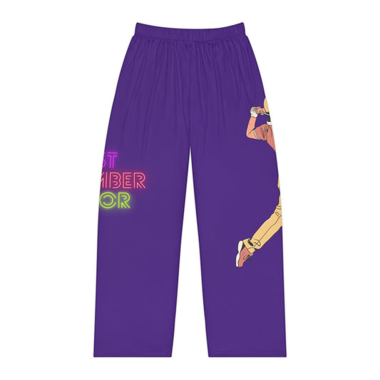 Pambabaeng Pajama Pants: Golf Purple