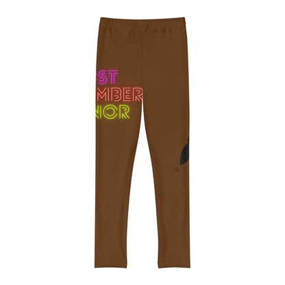 Youth Full-Length Leggings: Lost Remember Honor Brown