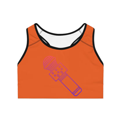 Sports Bra: Music Orange