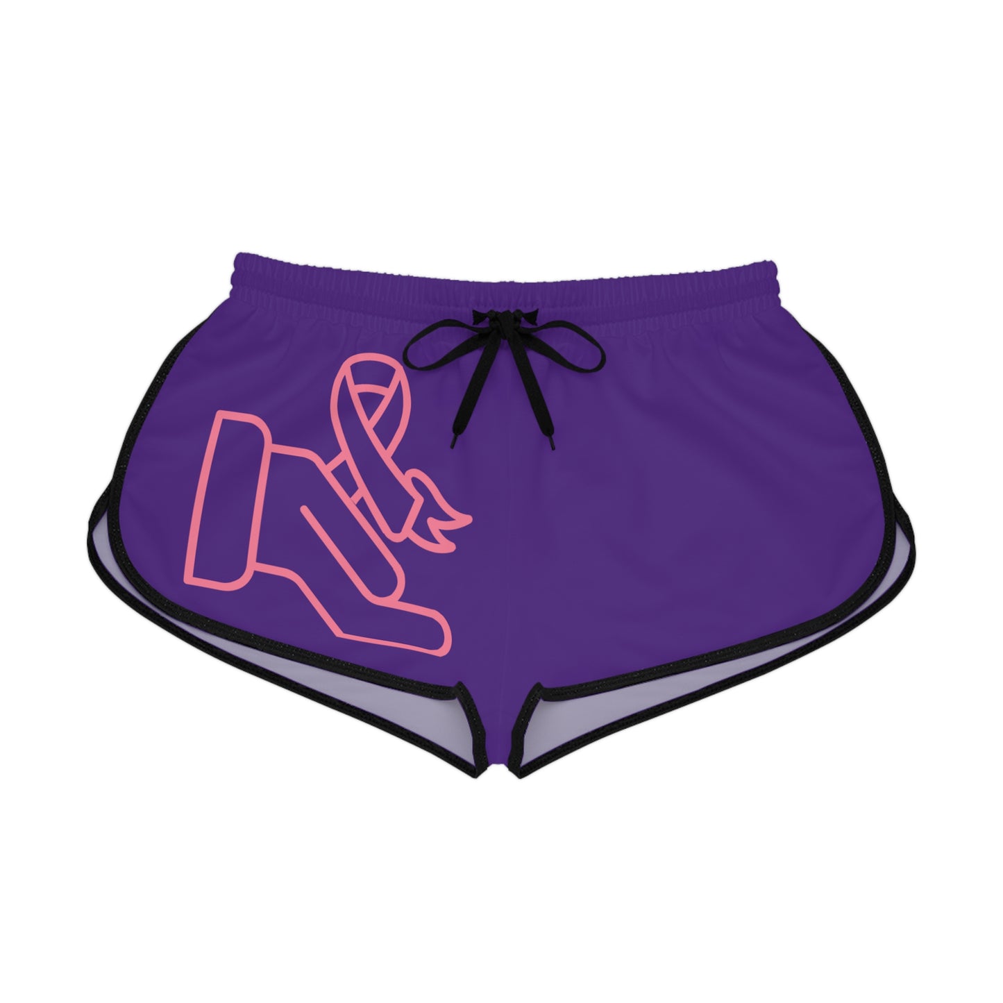 Women's Relaxed Shorts: Fight Cancer Purple