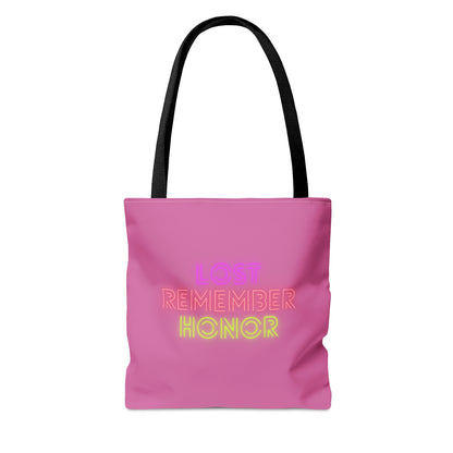 Tote Bag: Crazy Penguin World Logo Lite Pink