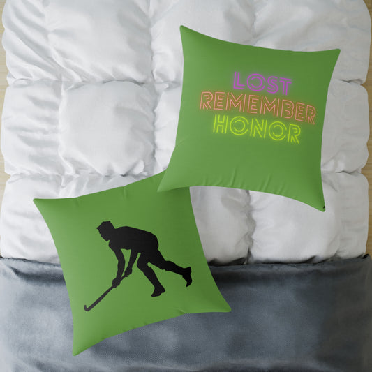 Spun Polyester Pillow: Hockey Green