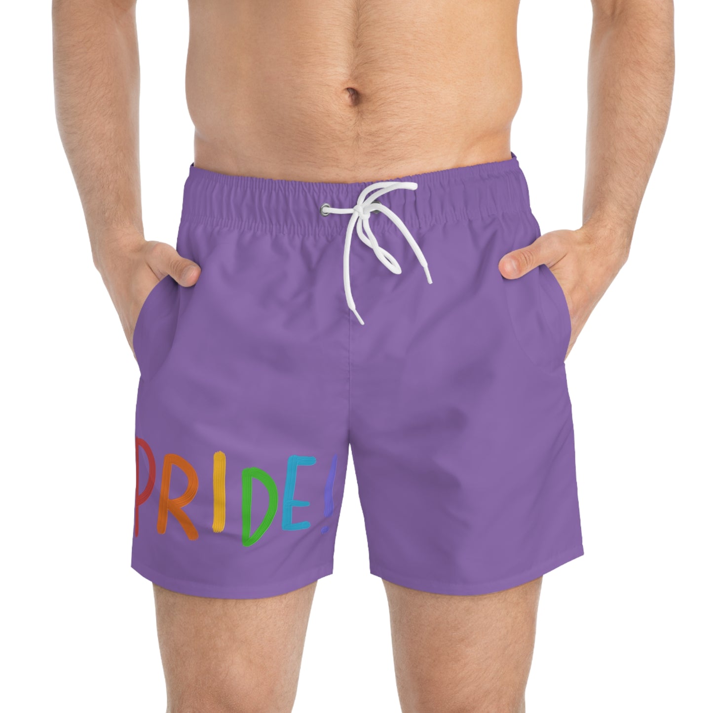 Swim Trunks: LGBTQ Pride Lite Purple