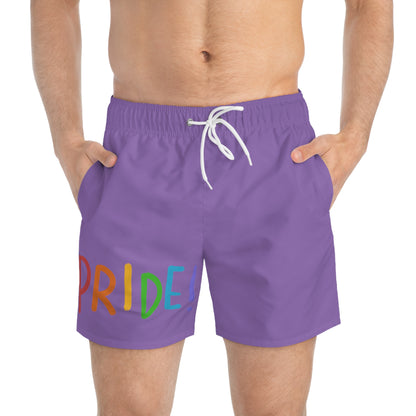 Swim Trunks: LGBTQ Pride Lite Purple