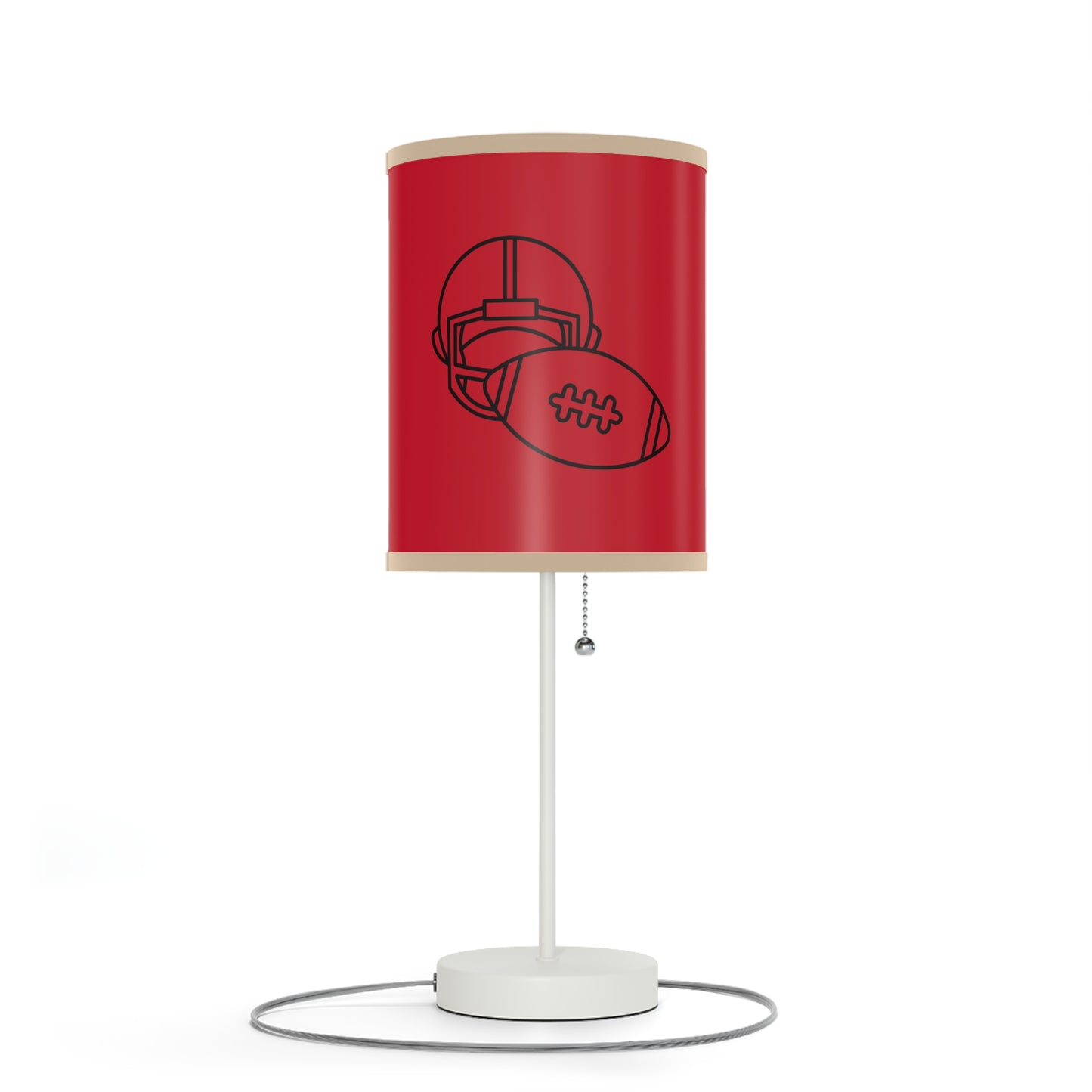 Lamp on a Stand, US|CA plug: Football Dark Red