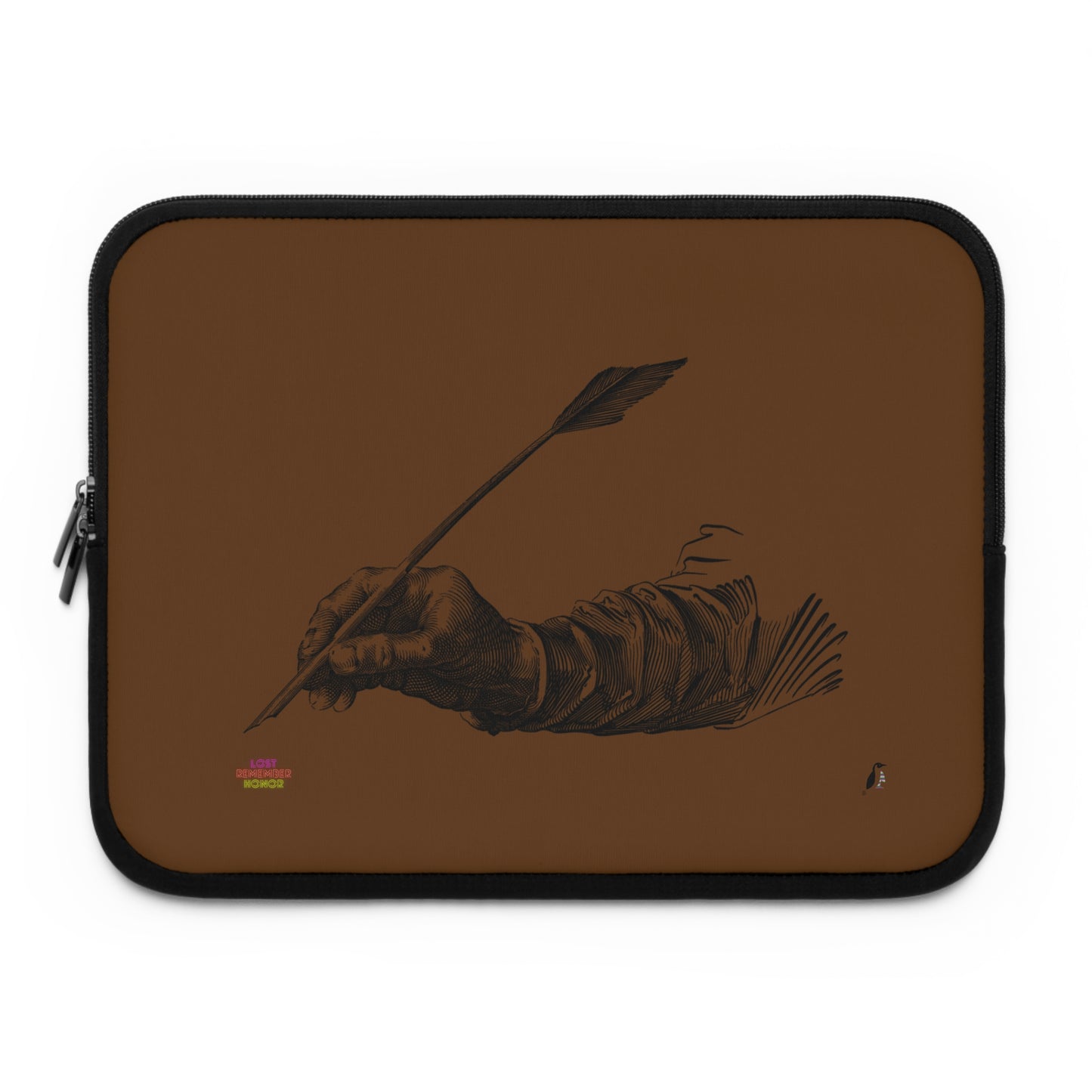 Laptop Sleeve: Writing Brown