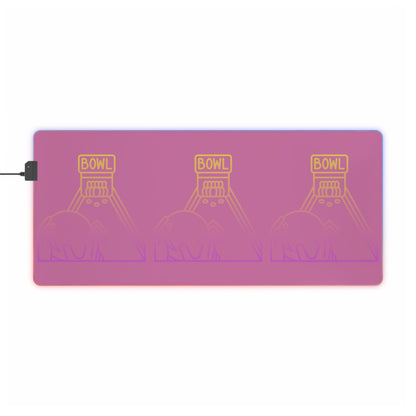 LED Gaming Mouse Pad: Bowling Lite Pink