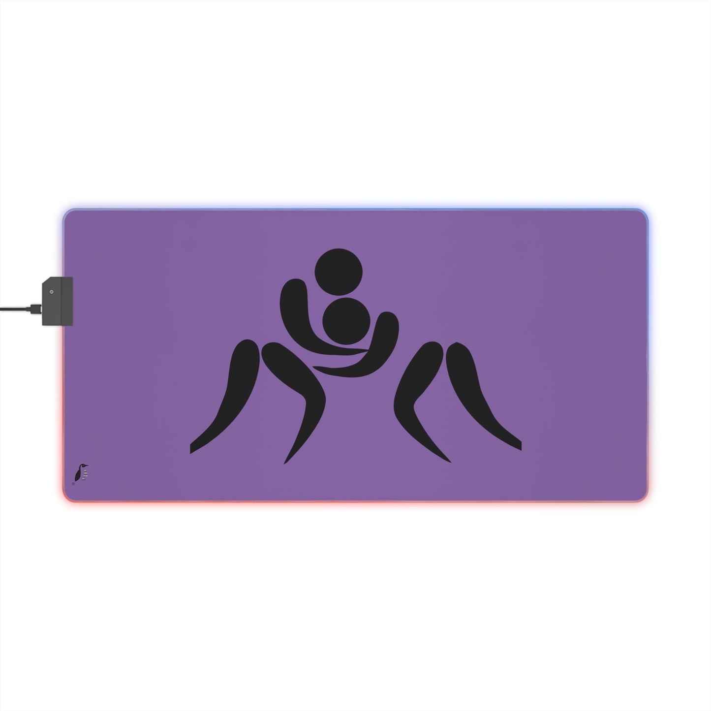 LED Gaming Mouse Pad: Wrestling Lite Purple