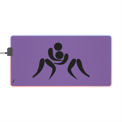 LED Gaming Mouse Pad: Wrestling Lite Purple