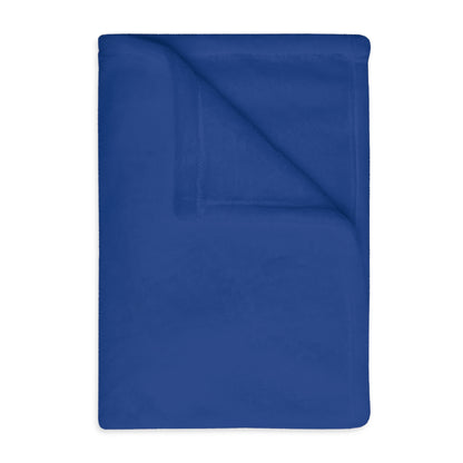Velveteen Minky Blanket (Two-sided print) Weightlifting Dark Blue