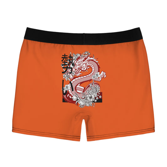 Men's Boxer Briefs: Dragons Orange