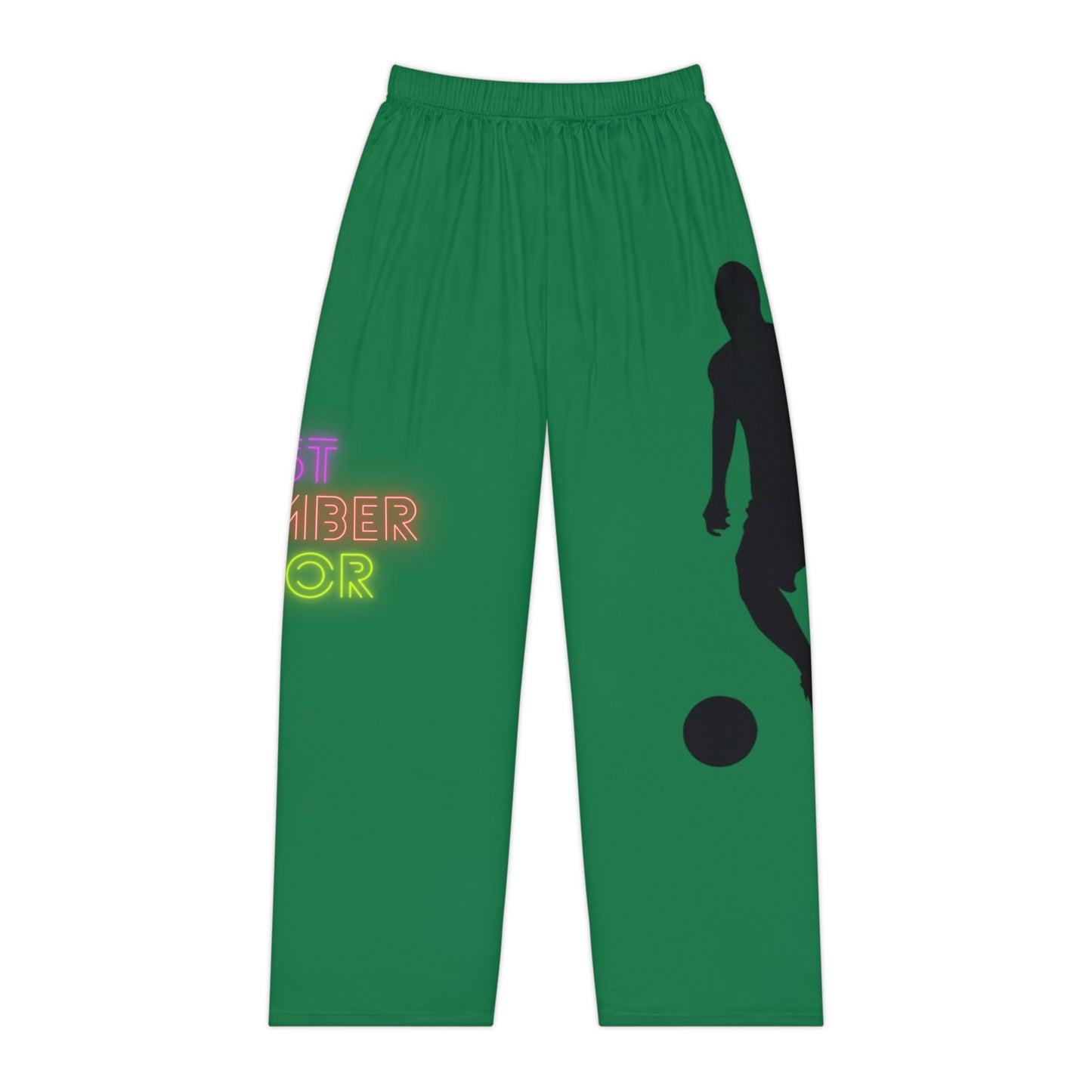 Pambabaeng Pajama Pants: Soccer Dark Green