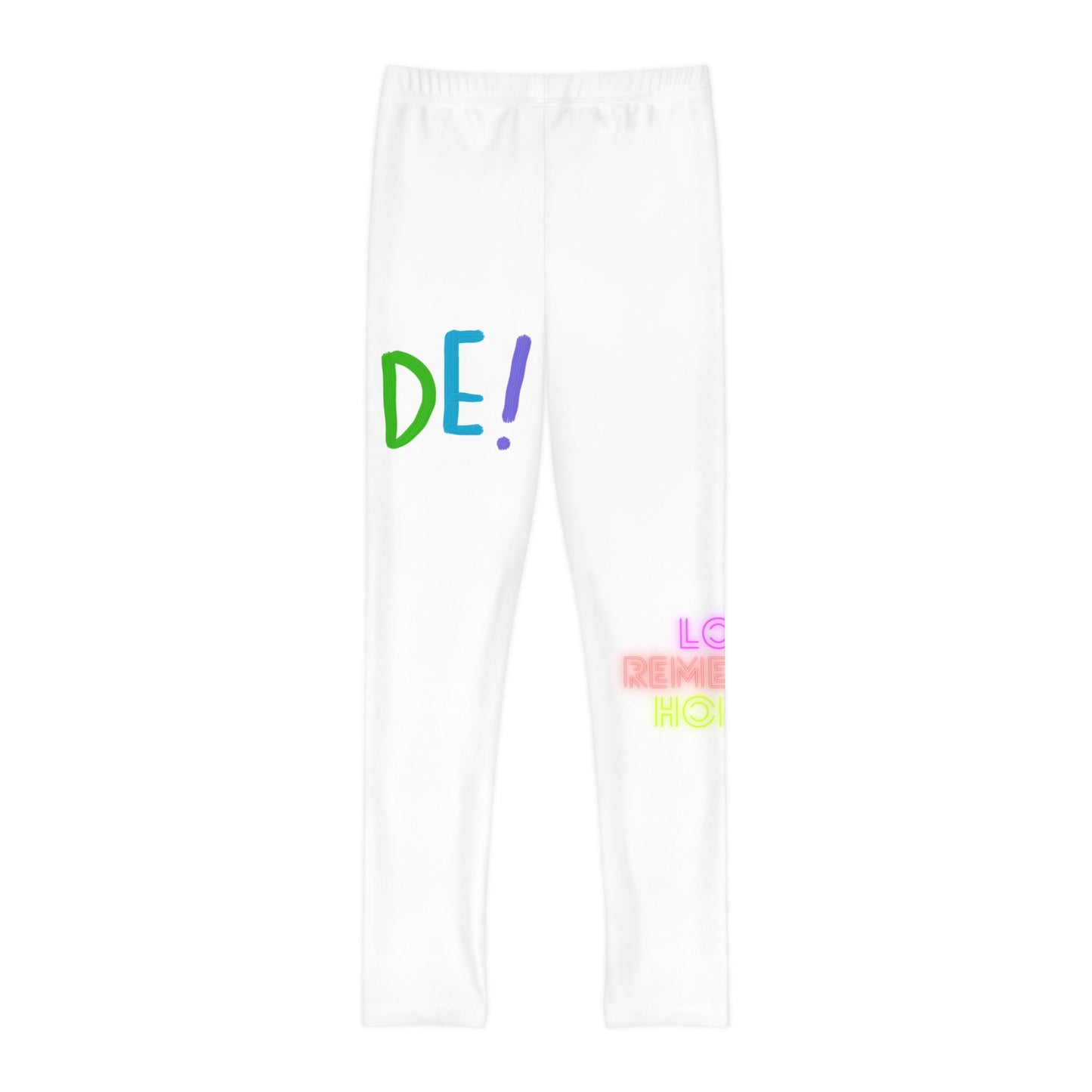 Youth Full-Length Leggings: LGBTQ Pride White