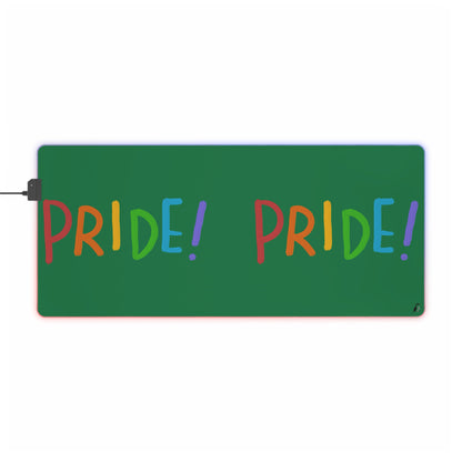 LED Gaming Mouse Pad: LGBTQ Pride Dark Green