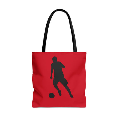 Tote Bag: Soccer Dark Red