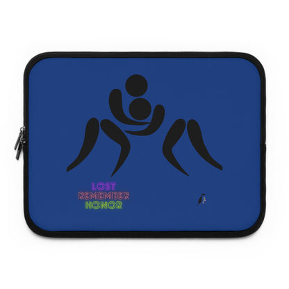 Laptop Sleeve: Wrestling Dark Blue