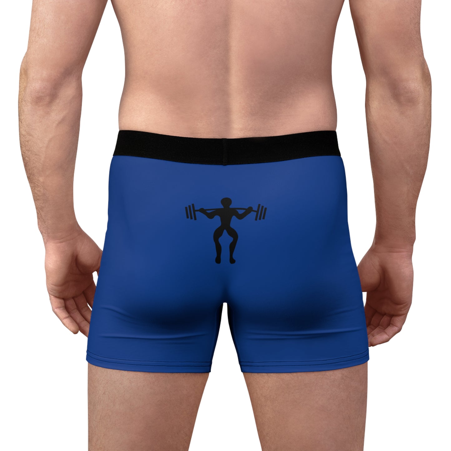 Men's Boxer Briefs: Weightlifting Dark Blue