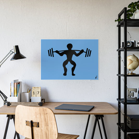 Gloss Posters: Weightlifting Lite Blue
