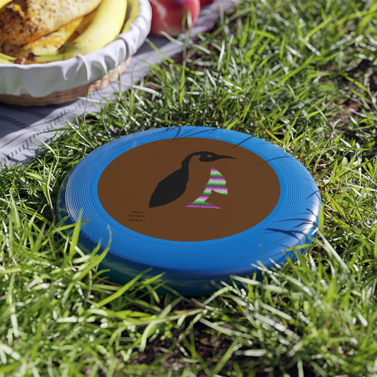 Frisbee: Crazy Penguin World Logo Brown