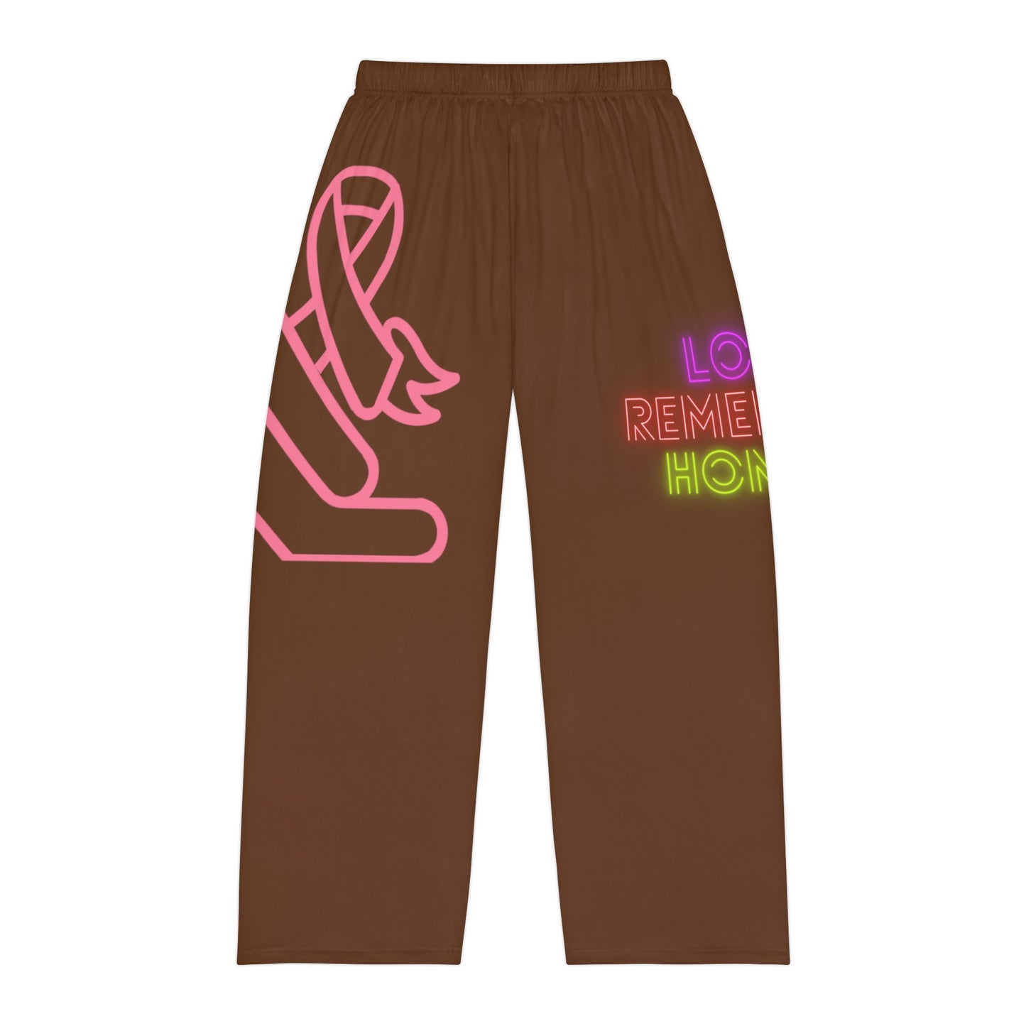 Men's Pajama Pants: Fight Cancer Brown