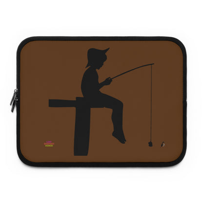 Laptop Sleeve: Fishing Brown