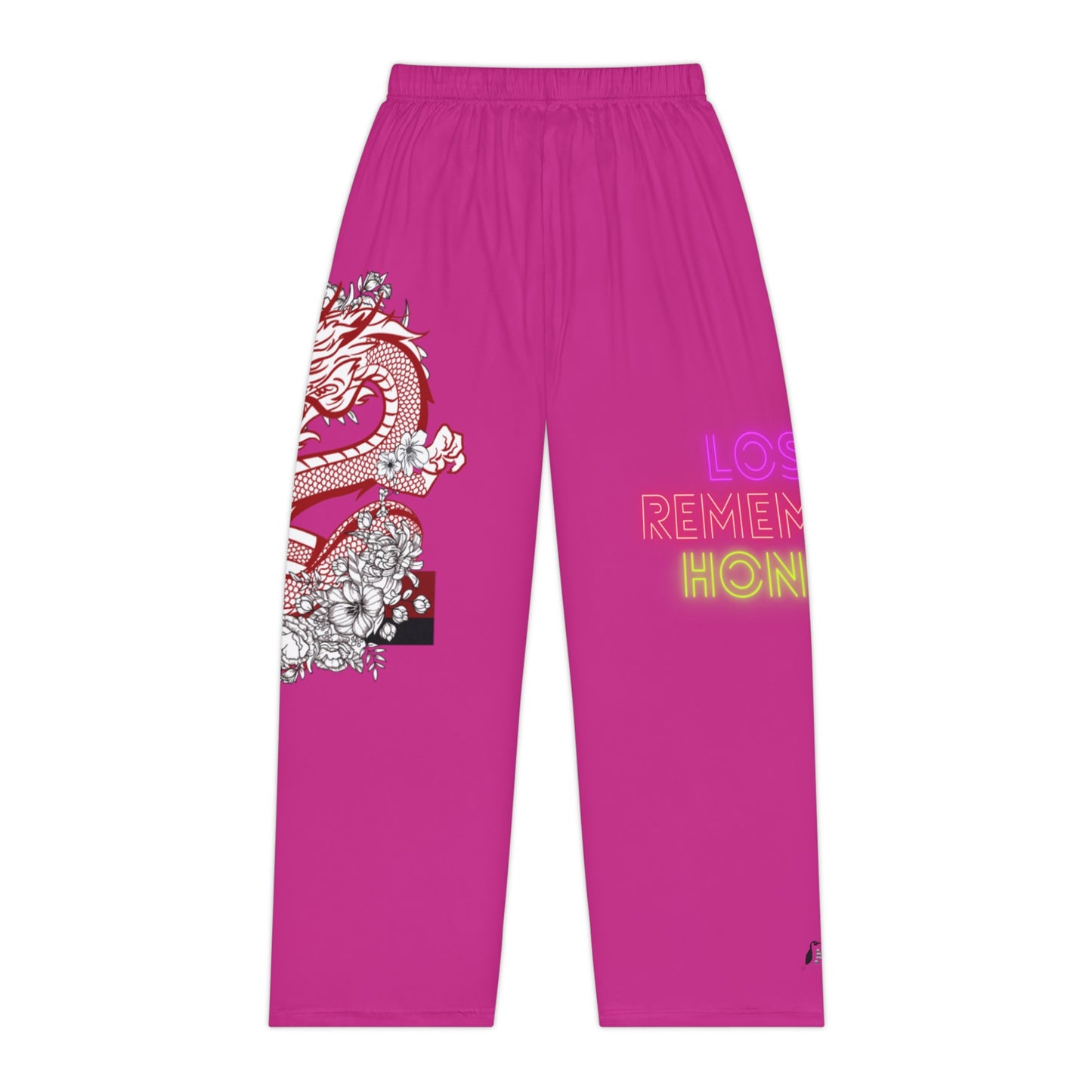 Women's Pajama Pants: Dragons Pink