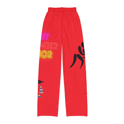 Kids Pajama Pants: Wrestling Red